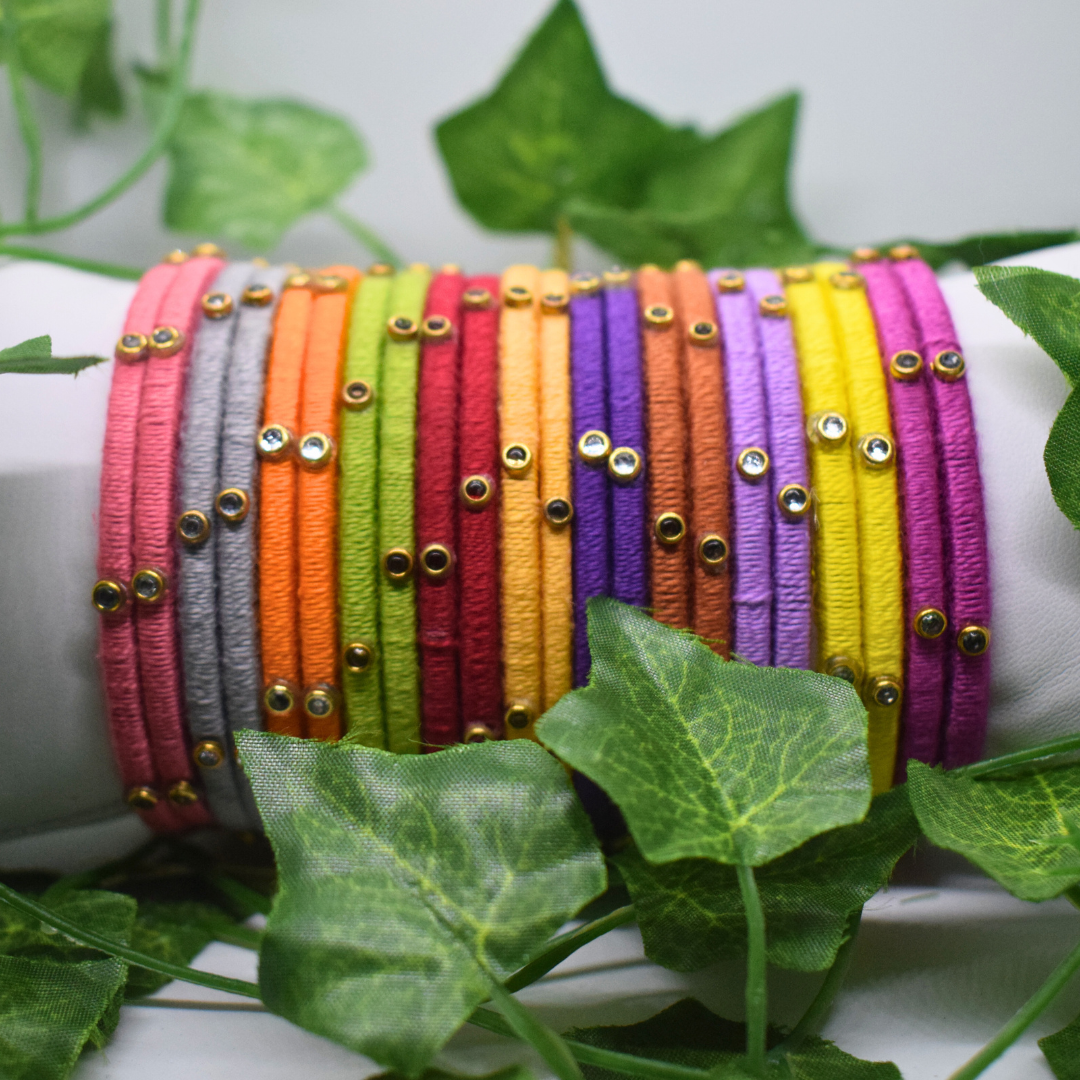 Single Stud Bangles - per pair